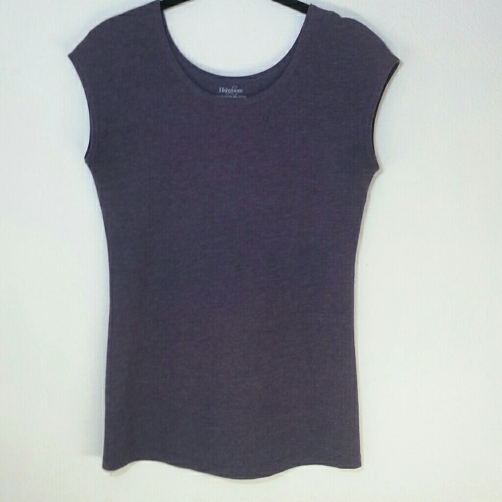 Heirloom Purple Cap Sleeve Shell Made in USA M